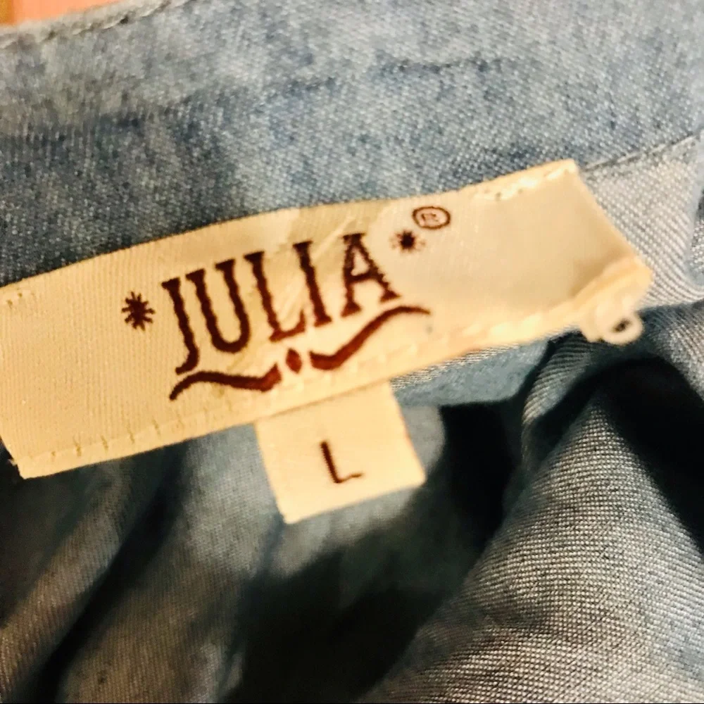 Vintage style Julia chambray jumpsuit. Size L. Excellent used condition - Picture 8 of 12